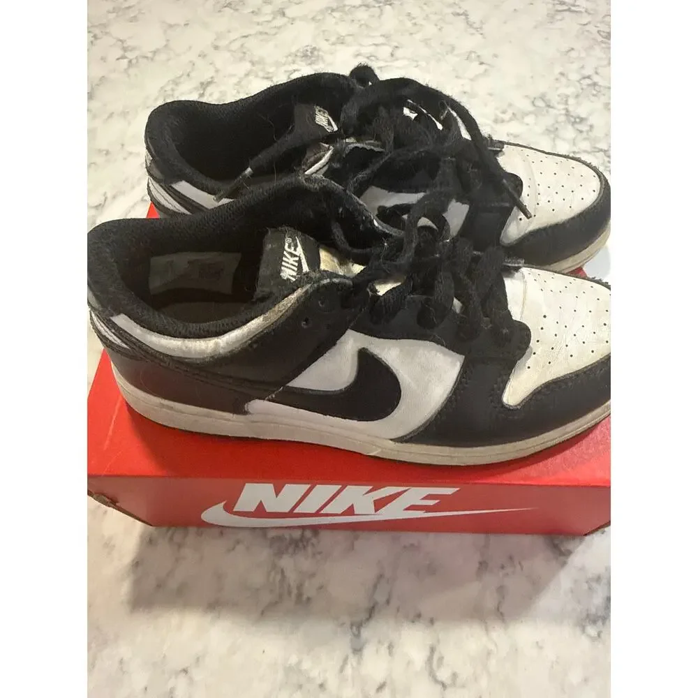 Nike Dunk Low PS Panda Black White Kids Size 2.5Y CW1588-100 w/ Box